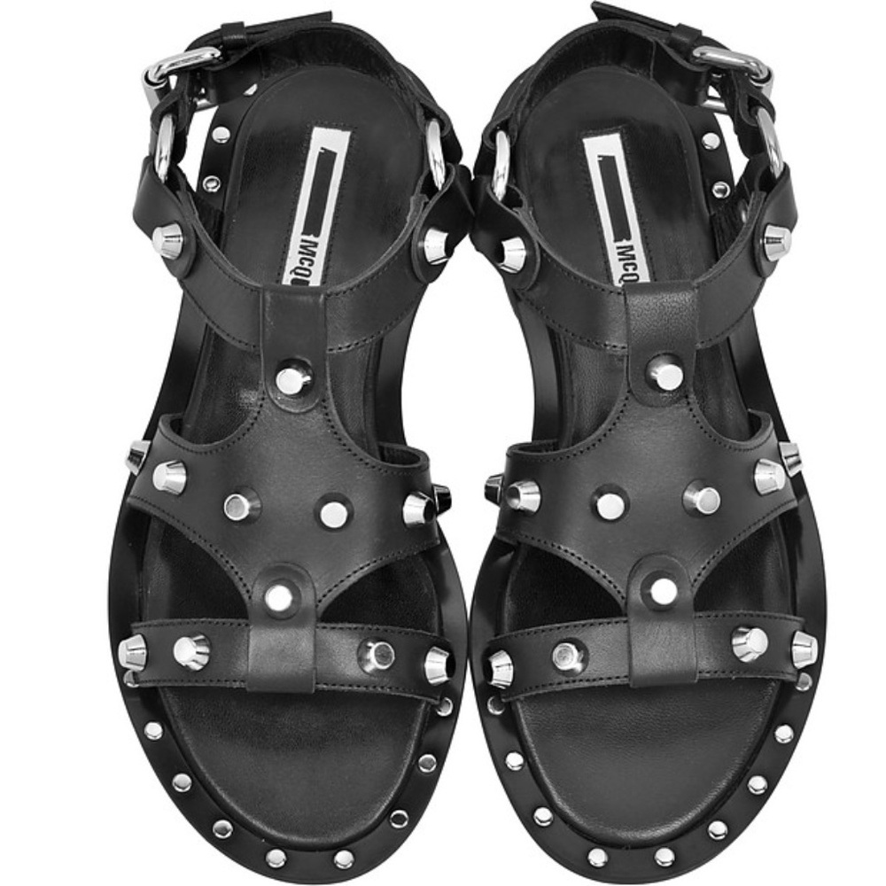 NWT Alexander McQueen McQ Studded Solenie Sandals